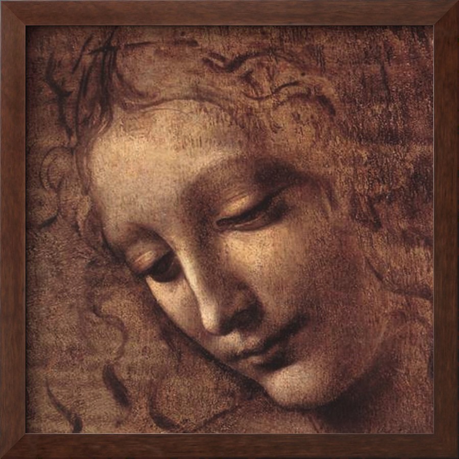 Testa di Faniciulla Detta detail By Leonardo Da Vinci